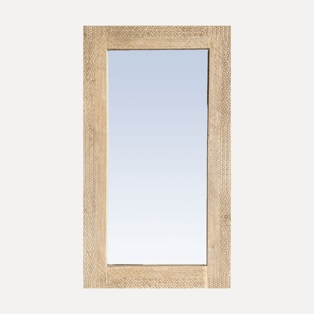 Elm Carved Mirror - 2000H x 1100W - Natural Homewares Beachwood Designs