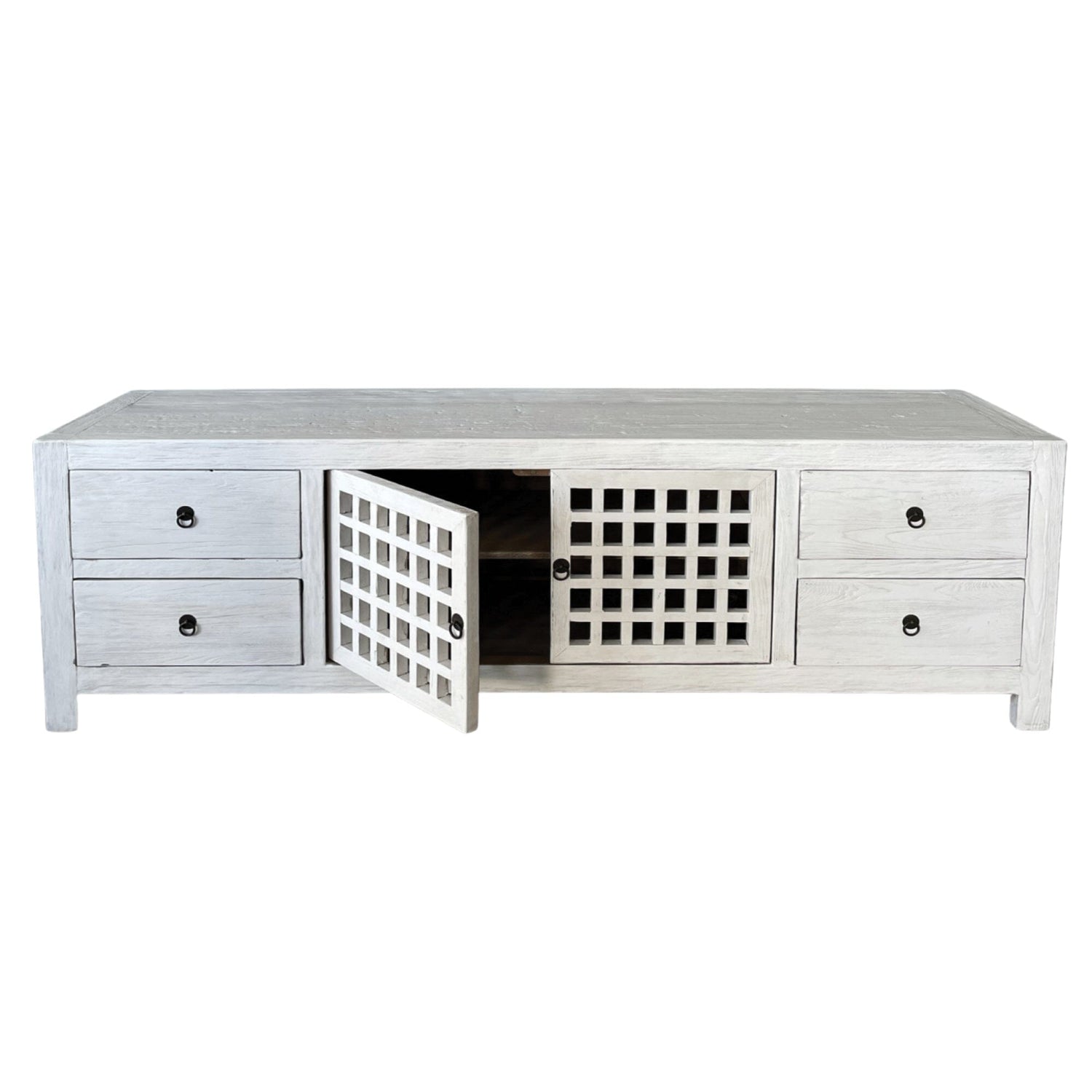 Elm Media Unit L1800mm - Lattice Doors Living Furniture Beachwood Designs 