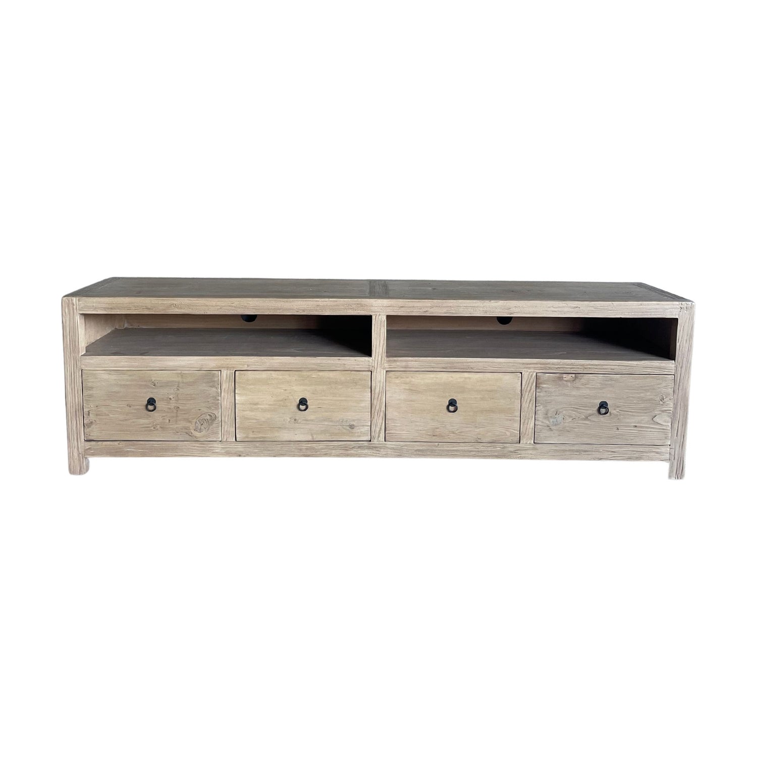 Elm Media Unit L2200mm - Open Shelf Living Furniture Beachwood Designs