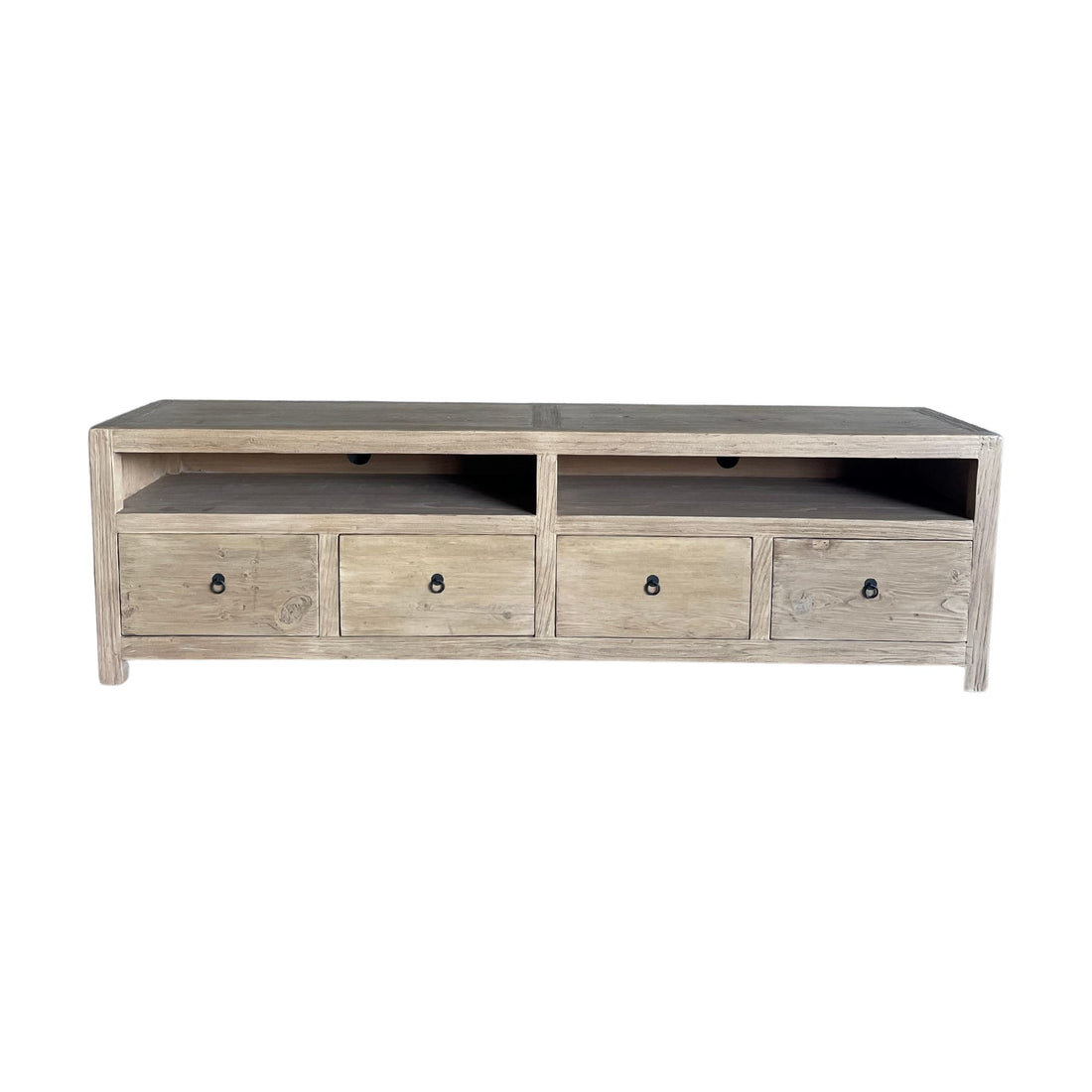 Elm Media Unit L2200mm - Open Shelf Living Furniture Beachwood Designs 