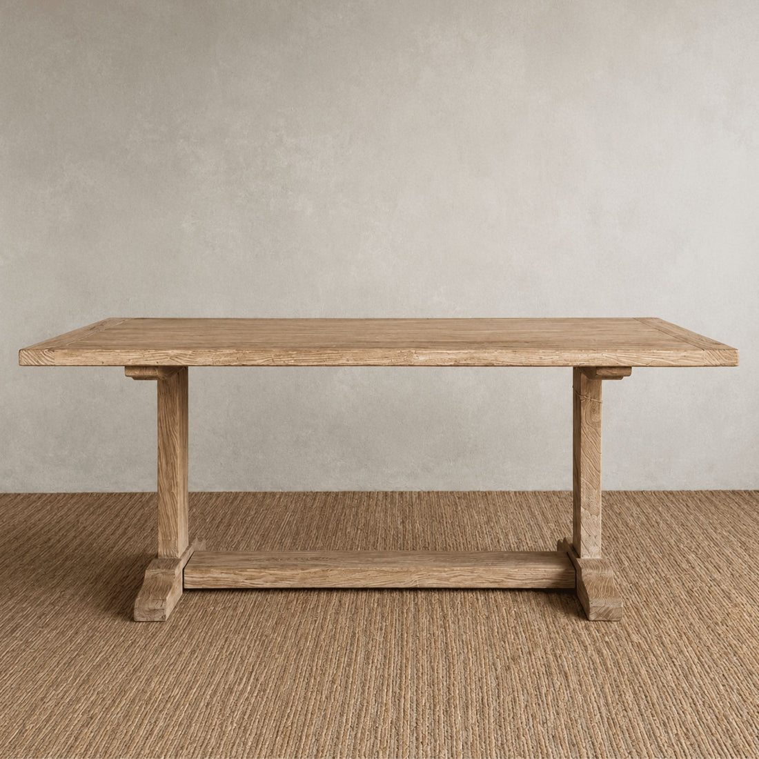 Elm Pedestal Dining Table L1800mm - Natural Dining Furniture Beachwood Designs 