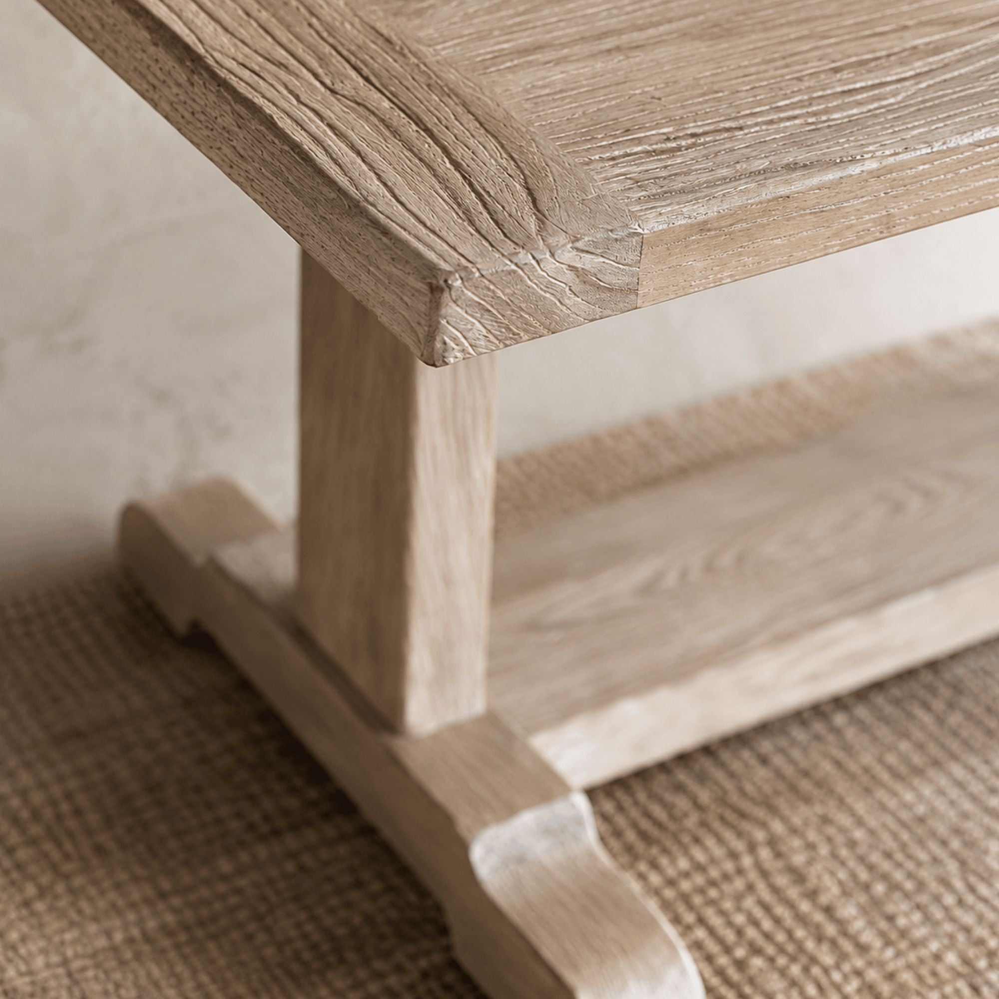 Elm Pedestal Dining Table L1800mm - Natural Dining Furniture Beachwood Designs 