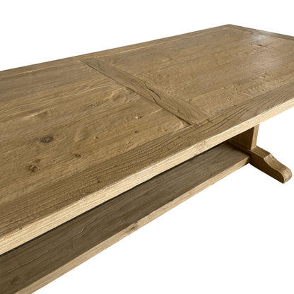 Elm Pedestal Dining Table L2200mm - Natural Dining Furniture Beachwood Designs 