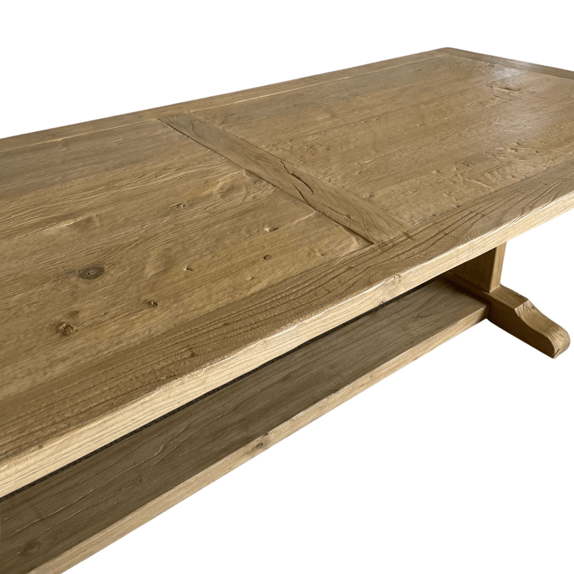 Elm Pedestal Dining Table L2200mm - Natural Dining Furniture Beachwood Designs 