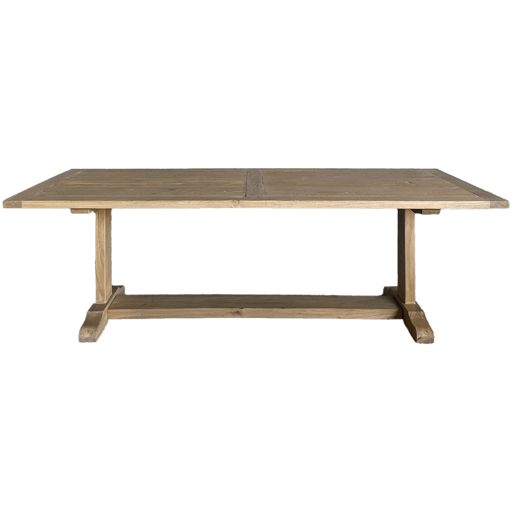 Elm Pedestal Dining Table L2200mm - Natural Dining Furniture Beachwood Designs 