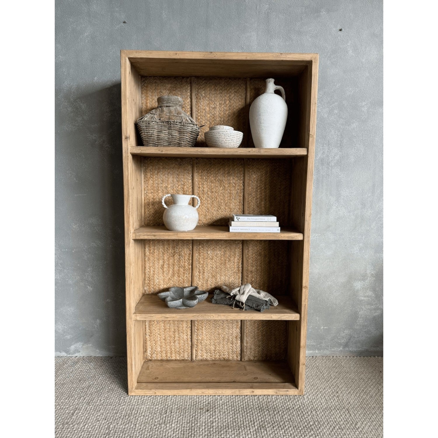 Elm &amp; Rattan Cabinet Office &amp; Storage Furniture Beachwood Designs 