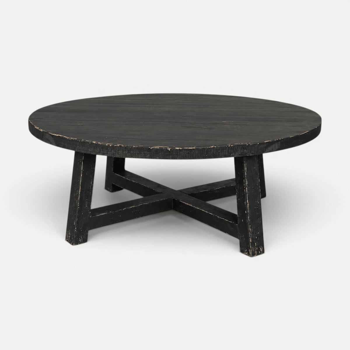 Elm Round Coffee Table - D1050mm - Black Living Furniture Beachwood Designs 