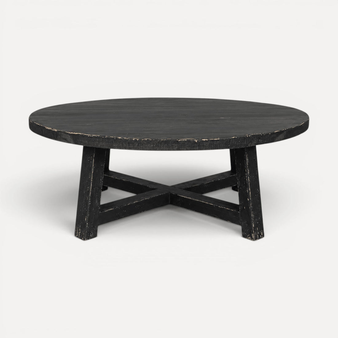 Elm Round Coffee Table - D1050mm - Black Living Furniture Beachwood Designs 