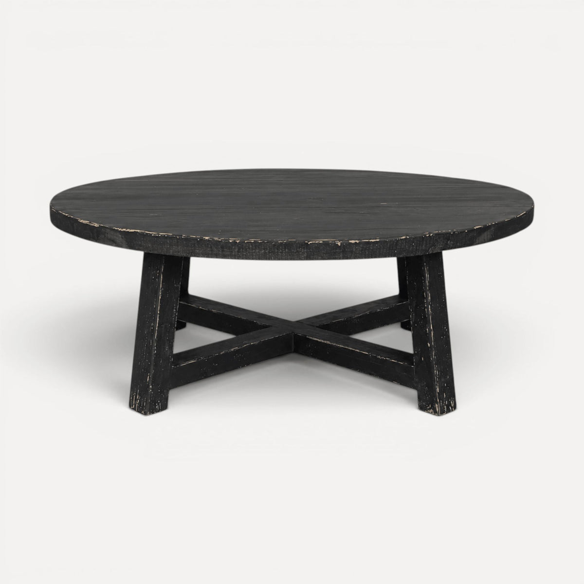 Elm Round Coffee Table - D1050mm - Black Living Furniture Beachwood Designs 