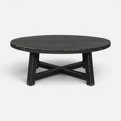 Elm Round Coffee Table - D1050mm - Black Living Furniture Beachwood Designs 