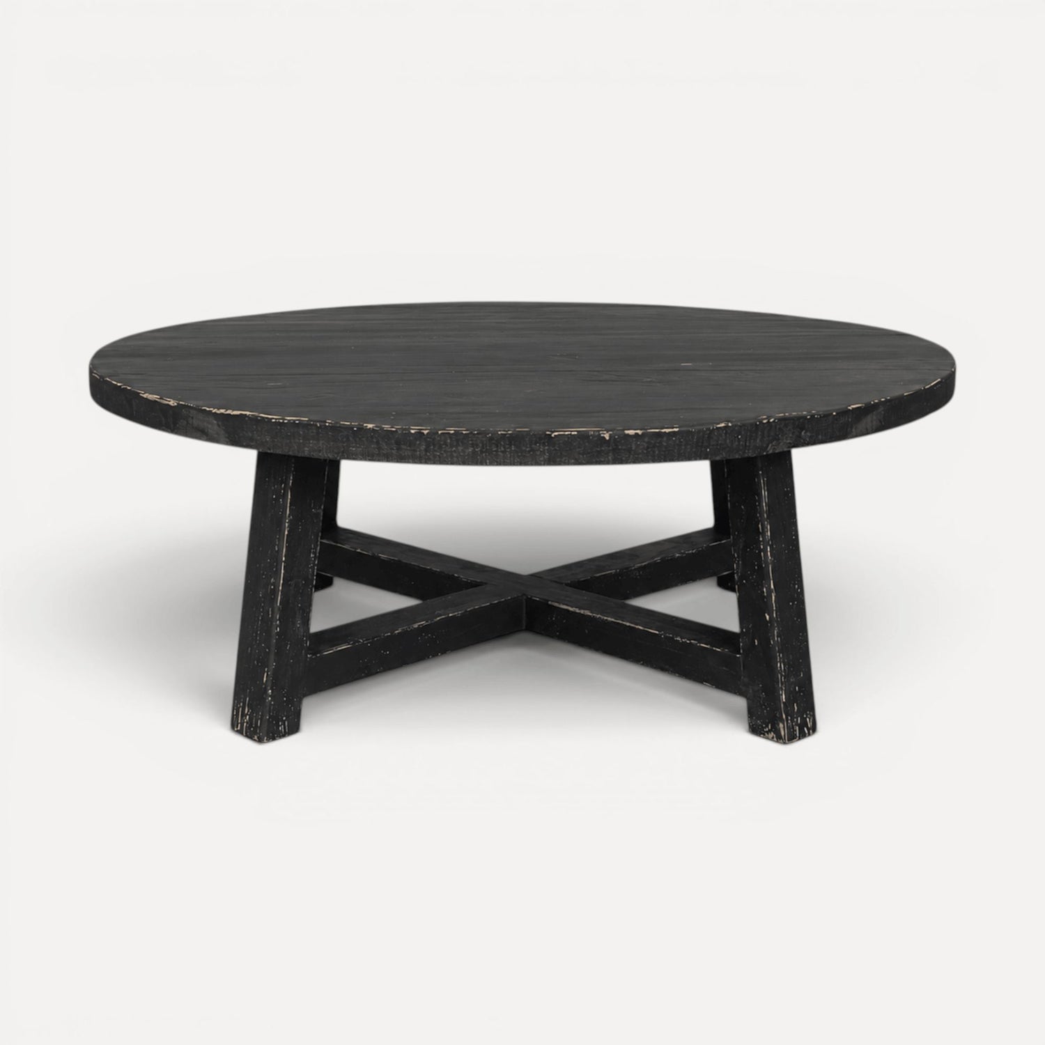 Elm Round Coffee Table - D1050mm - Black Living Furniture Beachwood Designs 