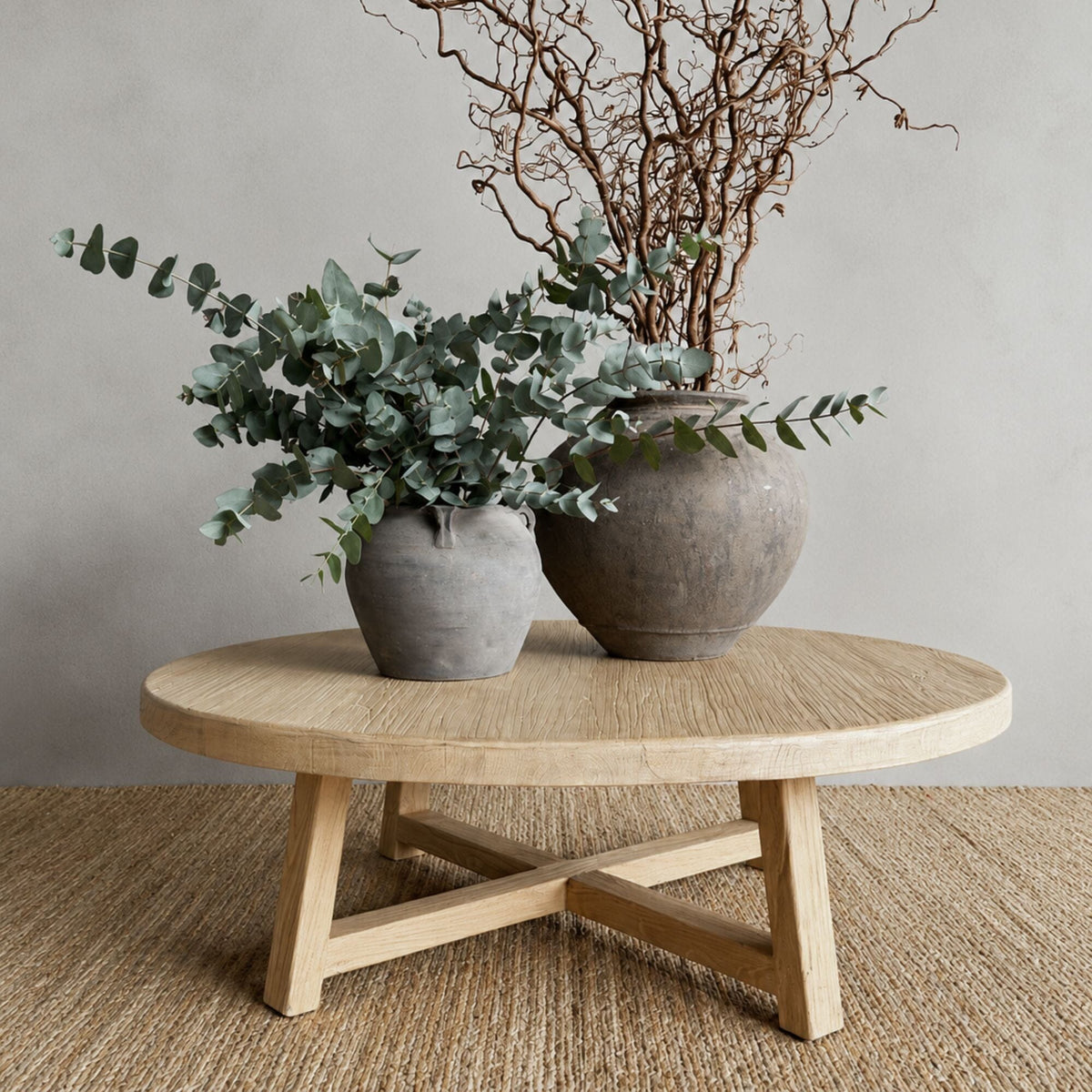 Elm Round Coffee Table - D1050mm - Natural Living Furniture Beachwood Designs 