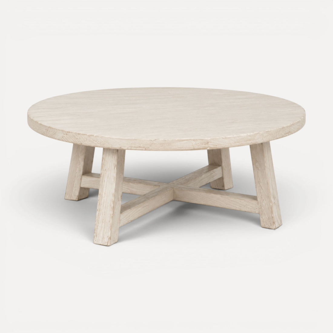 Elm Round Coffee Table - D1050mm - White Living Furniture Beachwood Designs 