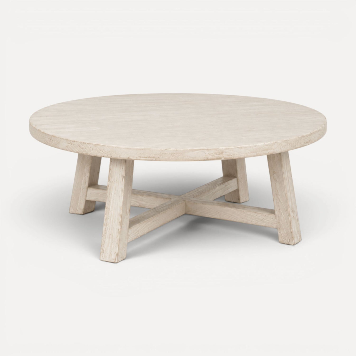 Elm Round Coffee Table - D1050mm - White Living Furniture Beachwood Designs 