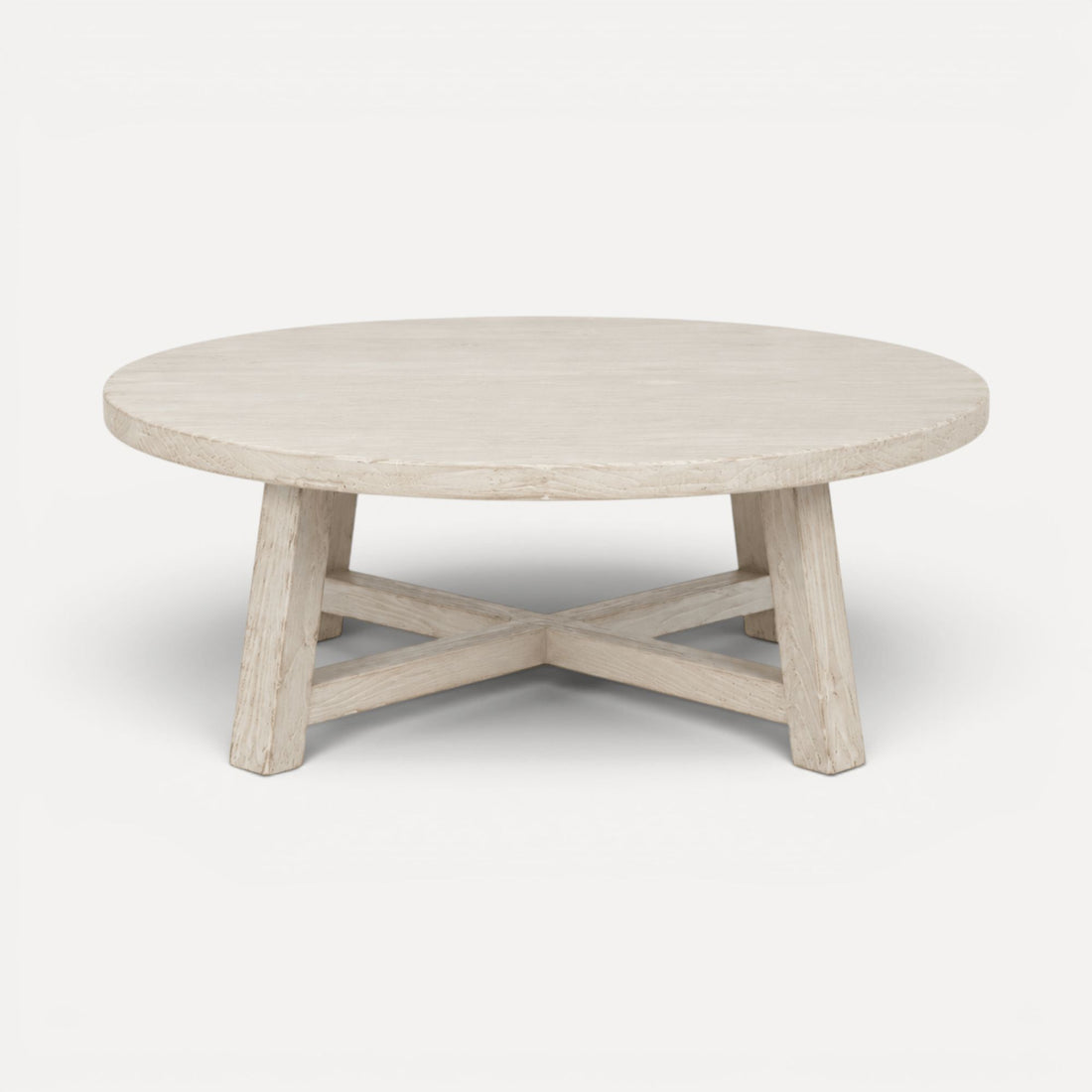 Elm Round Coffee Table - D1050mm - White Living Furniture Beachwood Designs 