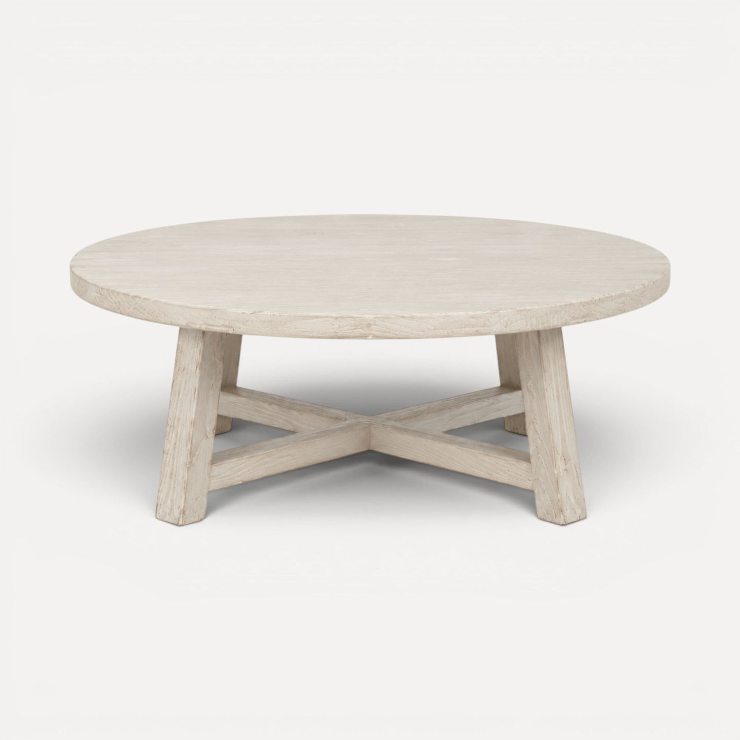 Elm Round Coffee Table - D1050mm - White Living Furniture Beachwood Designs 