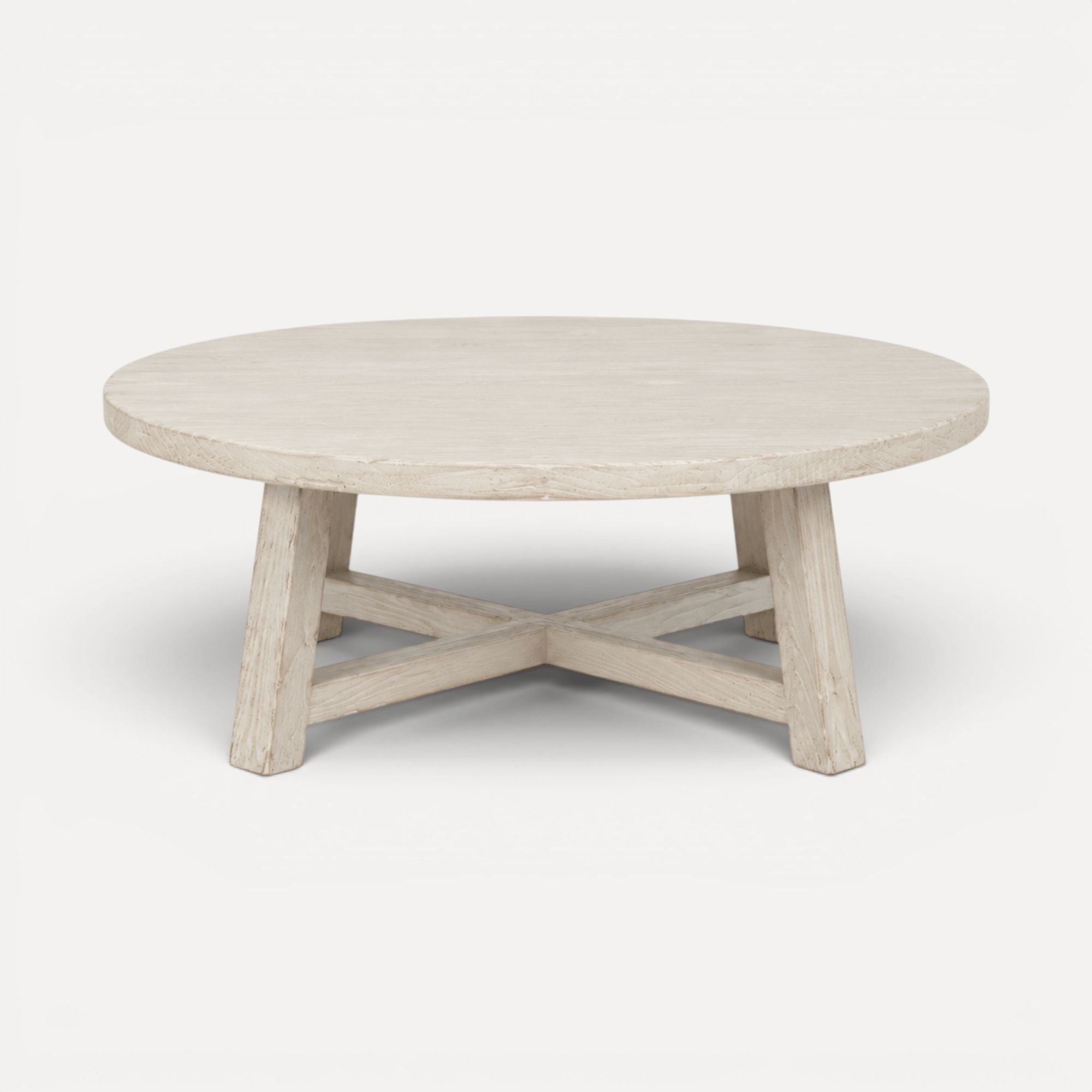 Elm Round Coffee Table - D1050mm - White Living Furniture Beachwood Designs 