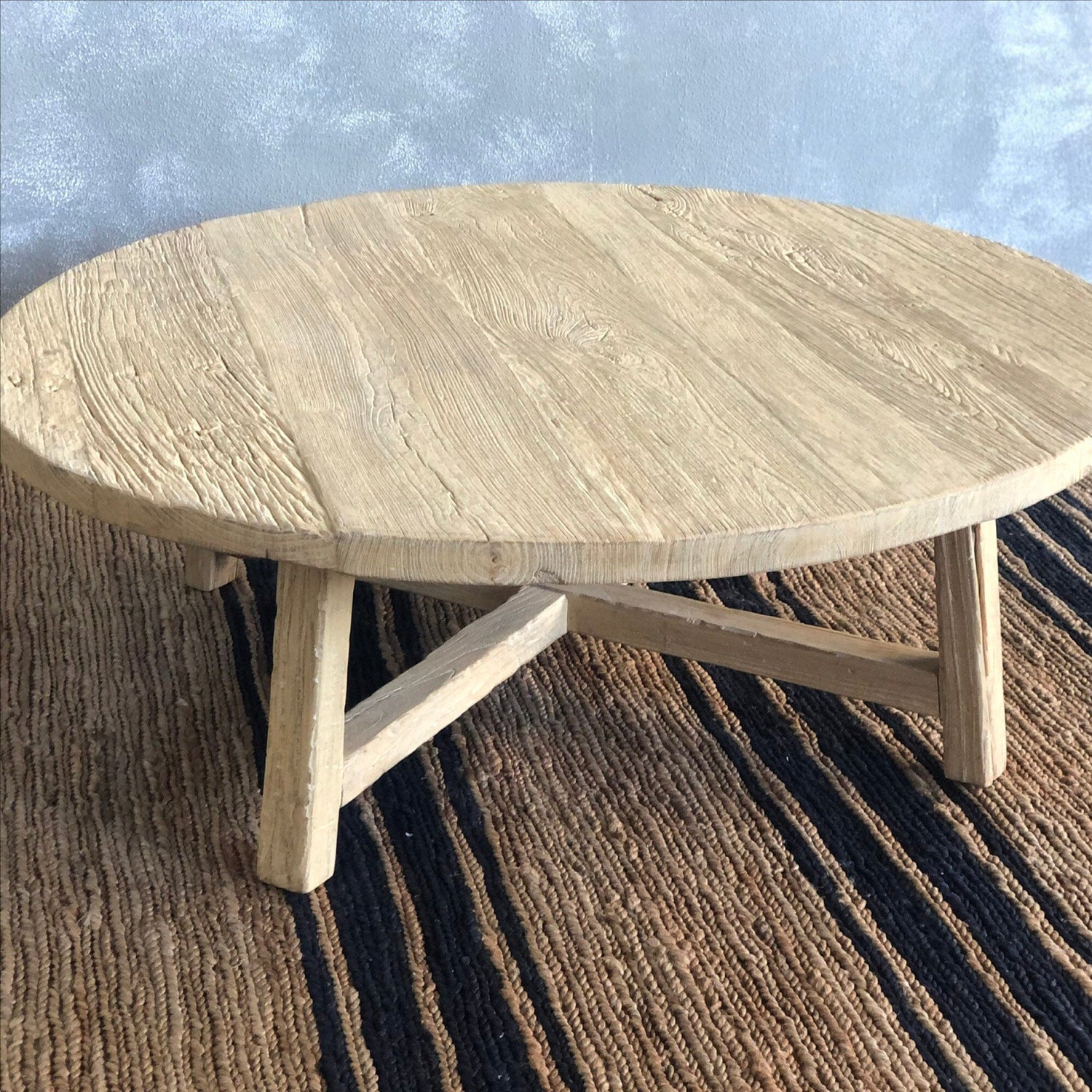 Elm Round Coffee Table - D1250mm - Natural Living Furniture Beachwood Designs 