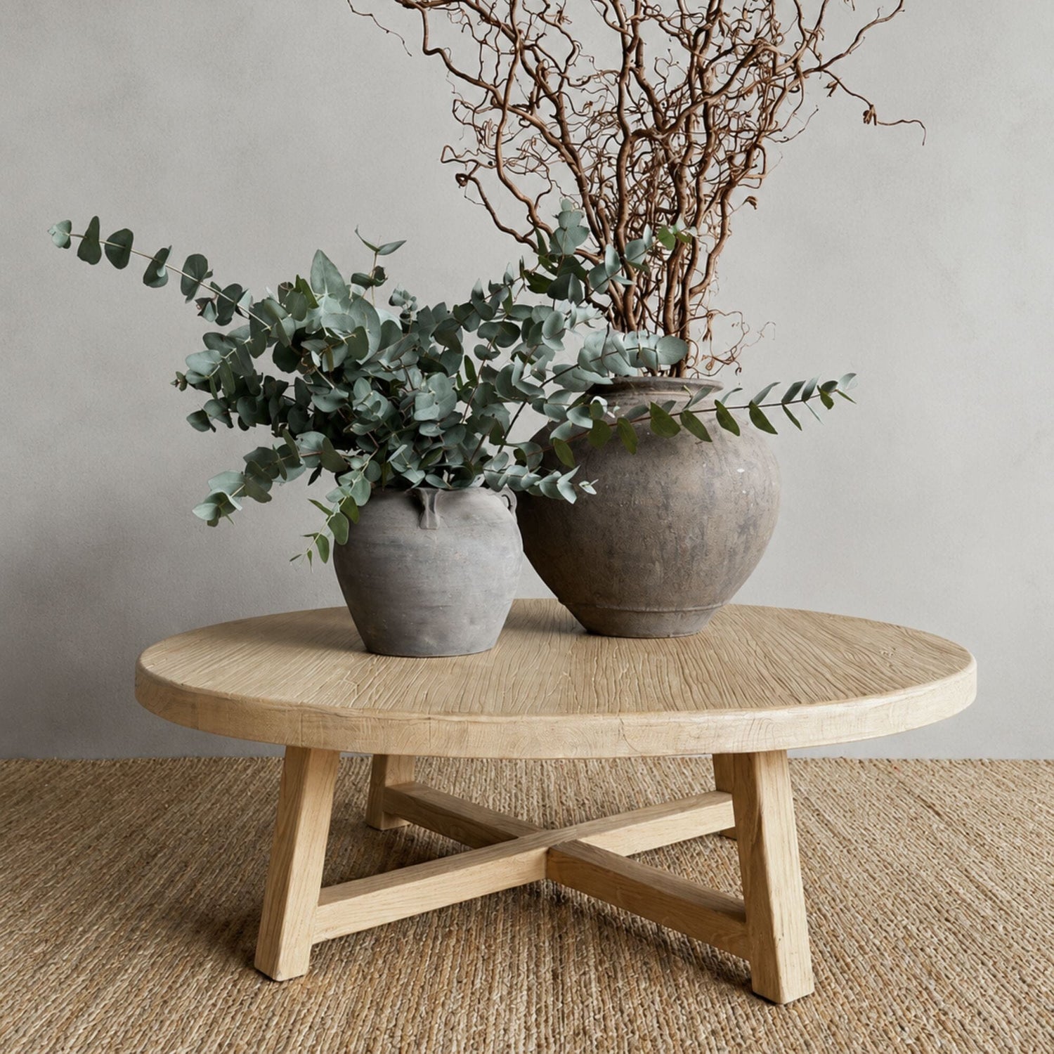 Elm Round Coffee Table - D1250mm - Natural Living Furniture Beachwood Designs 