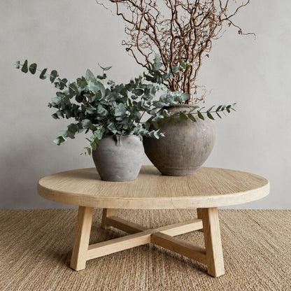 Elm Round Coffee Table - D1250mm - Natural Living Furniture Beachwood Designs 