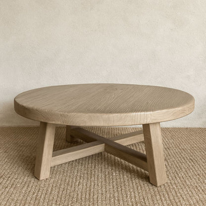 Elm Round Coffee Table - D1250mm - Natural Living Furniture Beachwood Designs 