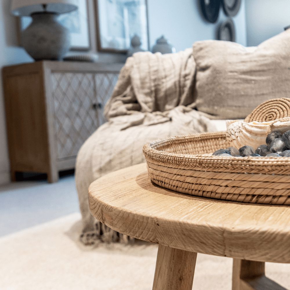Elm Round Coffee Table - D850mm - Natural Living Furniture Beachwood Designs 