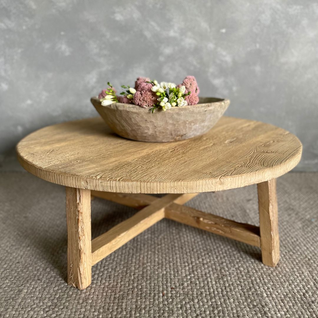 Elm Round Coffee Table - D850mm - Natural Living Furniture Beachwood Designs 