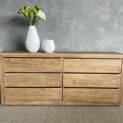 Elm Sideboard L1830mm - 6 Drawers Living Furniture Beachwood Designs 