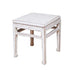 Elm Square Traditional Side Table - 500L Living Furniture Beachwood Designs Painted White Elm 
