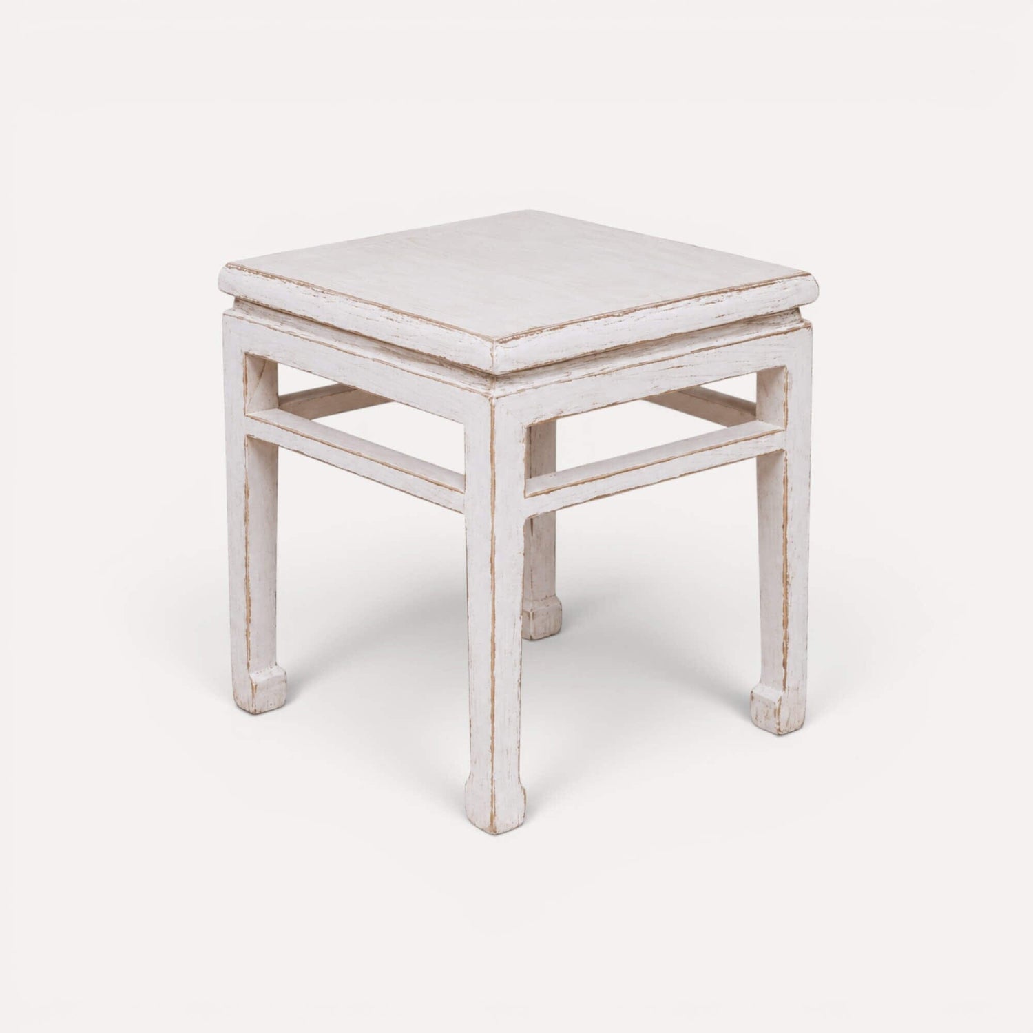 Elm Square Traditional Side Table - L500mm Living Furniture Beachwood Designs Painted White Elm 