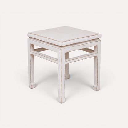 Elm Square Traditional Side Table - L500mm Living Furniture Beachwood Designs Painted White Elm 