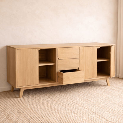 Freya Oak Sideboard Living Furniture Beachwood Designs 