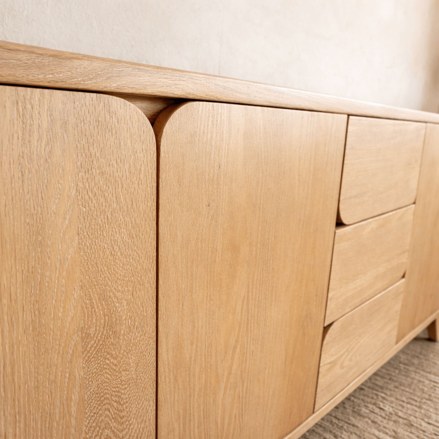 Freya Oak Sideboard Living Furniture Beachwood Designs 