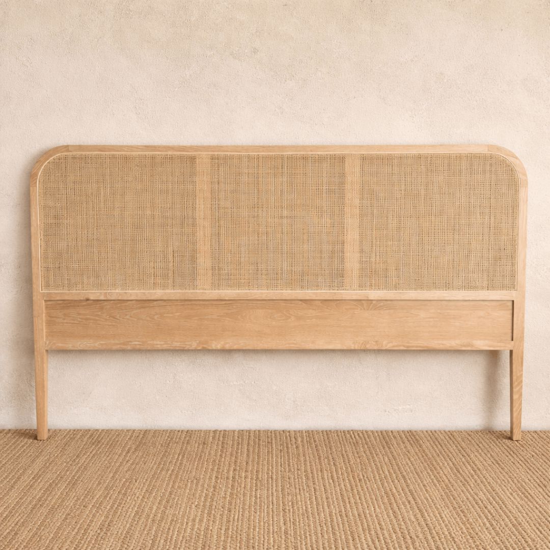 Freya Rattan Bedhead - Queen Bedroom Furniture Beachwood Designs 