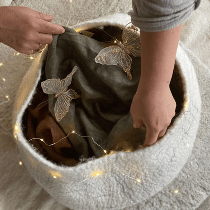 Ghana Felt Basket Homewares Beachwood Designs