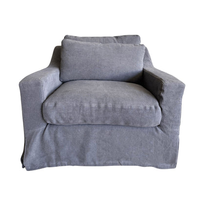 Hamilton Sofa - 1 Seater Living Furniture Beachwood Designs Cobalt Linen 