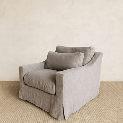 Hamilton Sofa - 1 Seater Living Furniture Beachwood Designs Shale Linen 