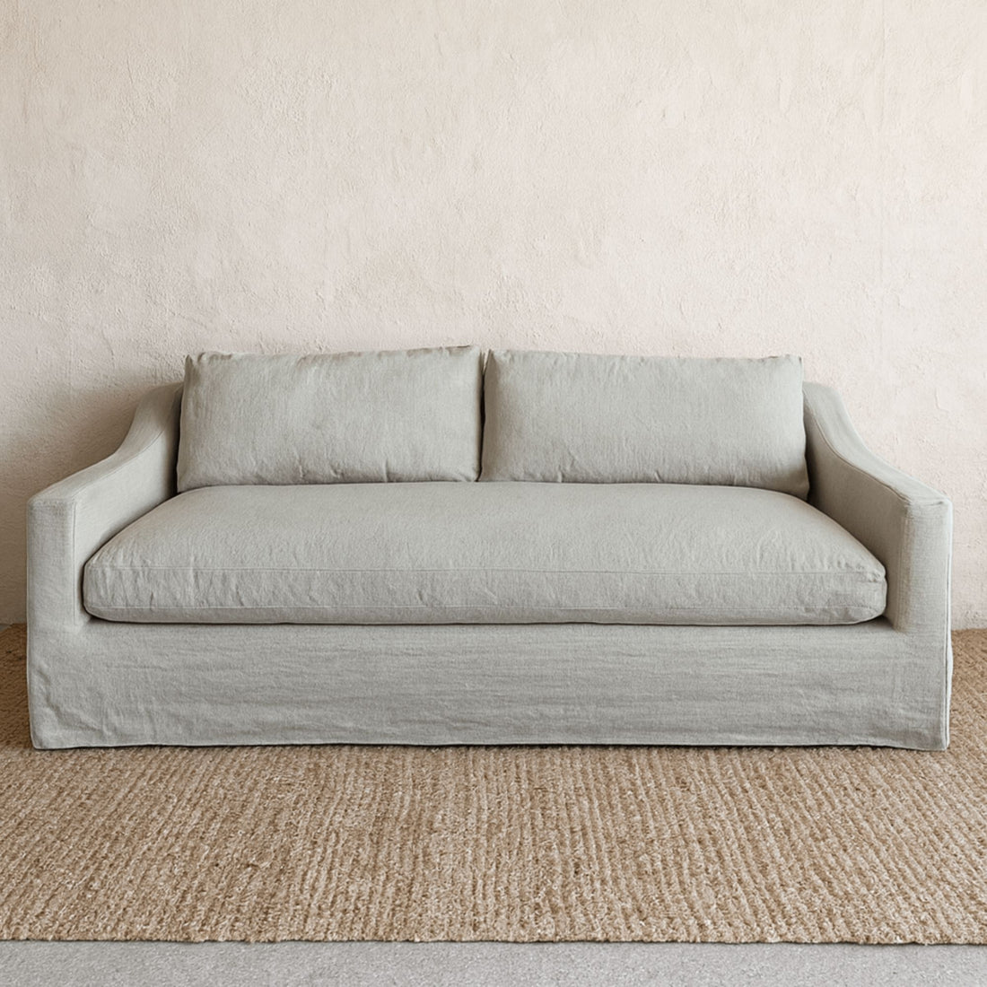 Hamilton Sofa - 3 Seater - Shale Living Furniture Beachwood Designs Shale Linen 