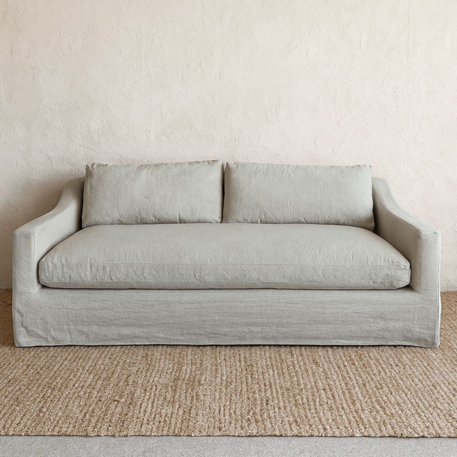 Hamilton Sofa - 3 Seater - Shale Living Furniture Beachwood Designs Shale Linen 
