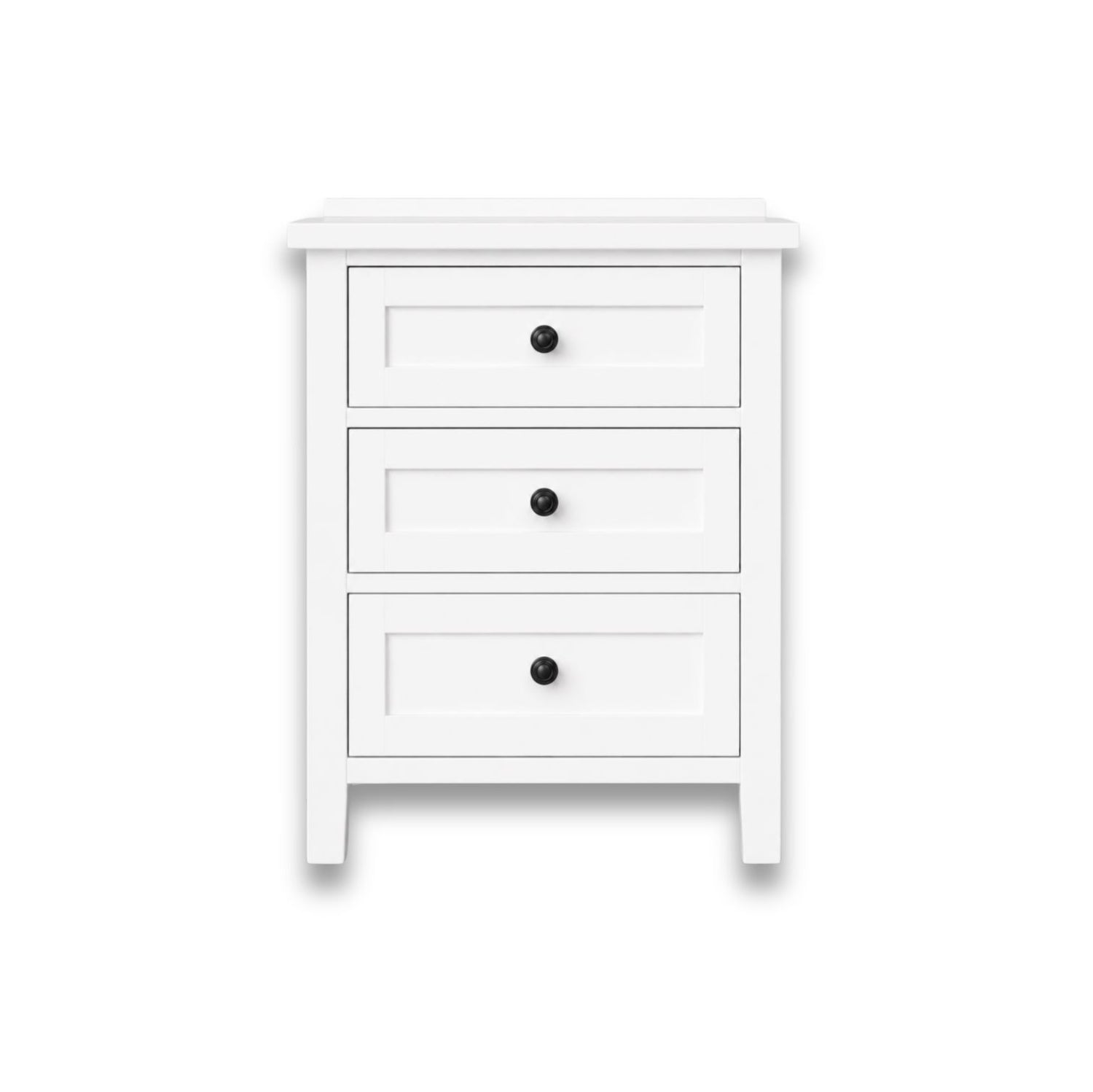 Hamptons Bedside L600mm - 3 Drawer Bedroom Furniture Beachwood Designs 