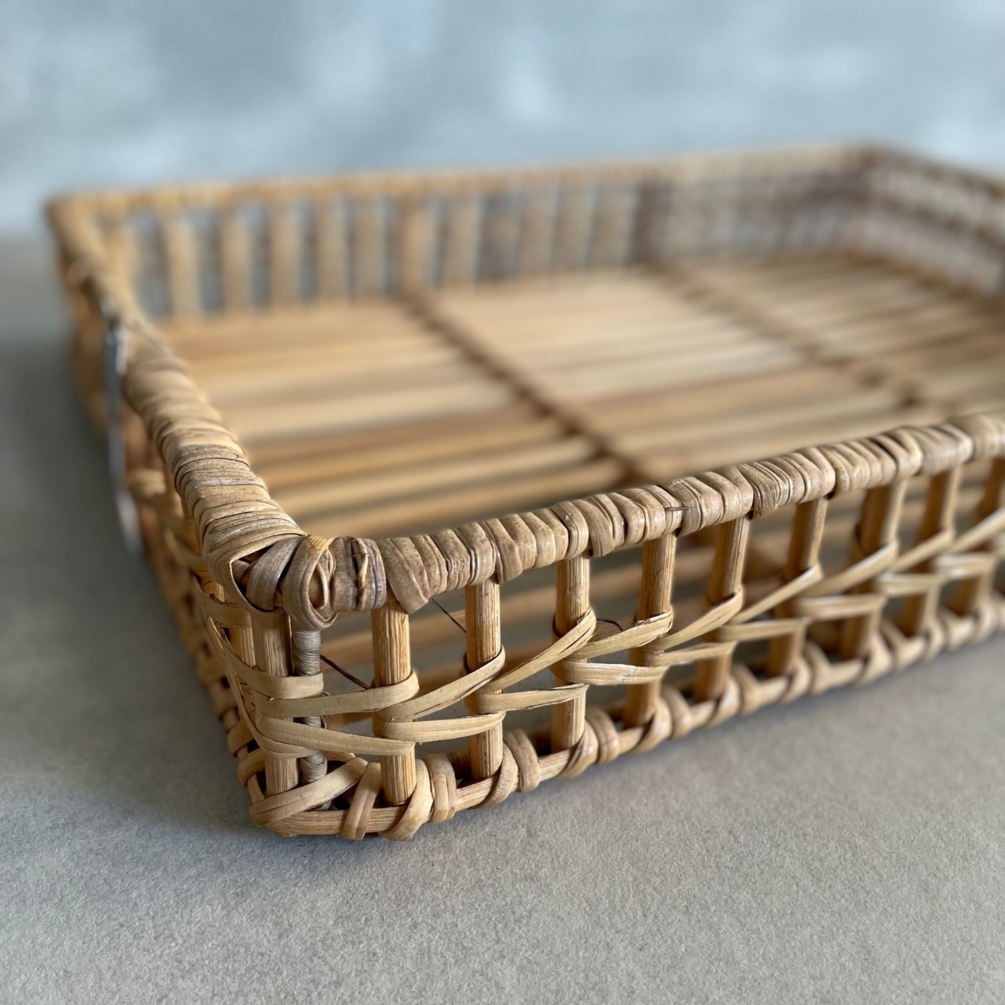 Handmade Rattan Tray Homewares Beachwood Designs 