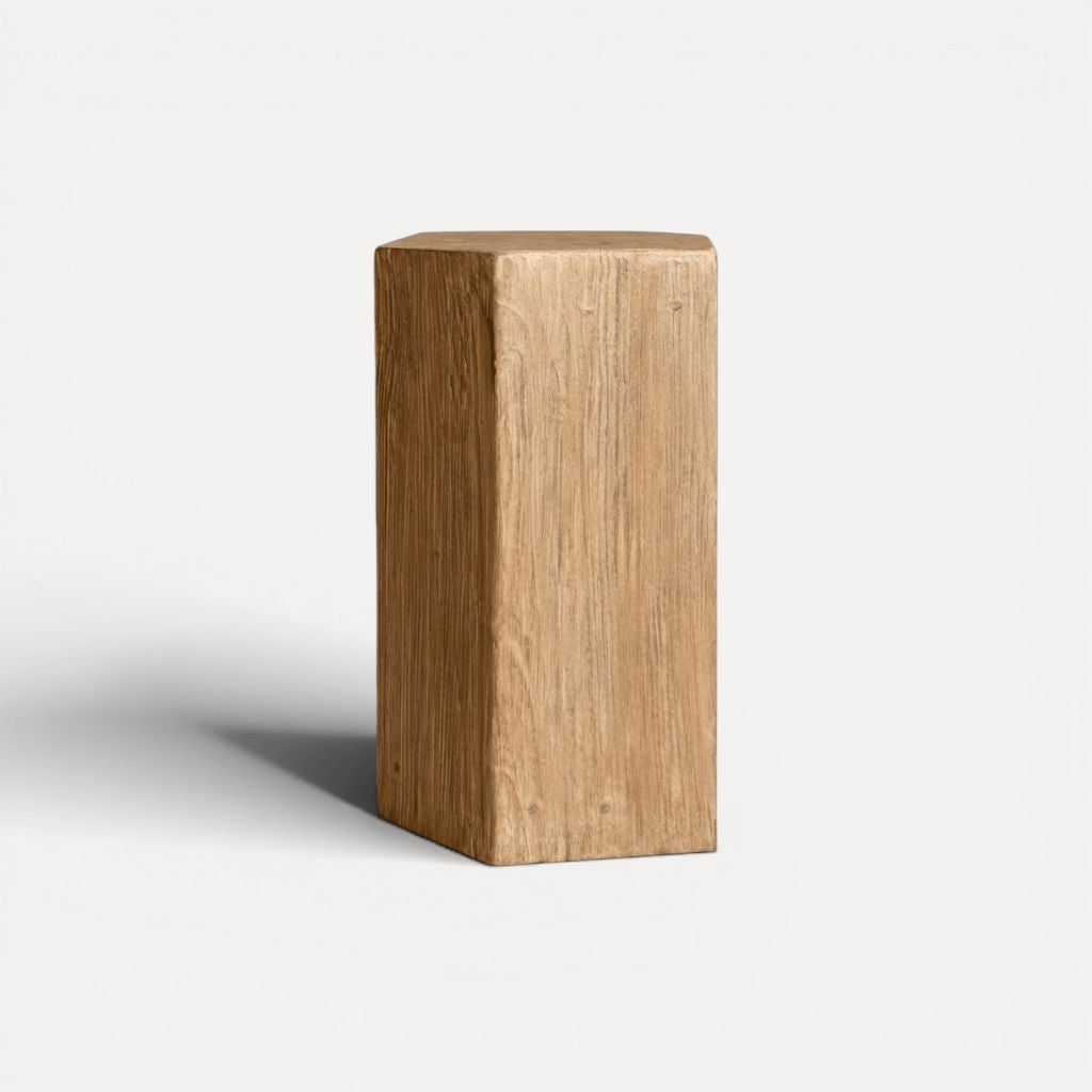 Hexagon Elm Side Table Living Furniture Beachwood Designs 