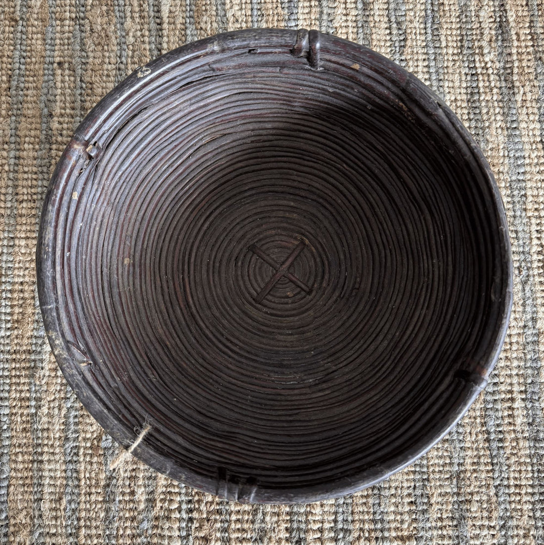 Indian Round Bamboo Bowl Homewares Beachwood Designs 