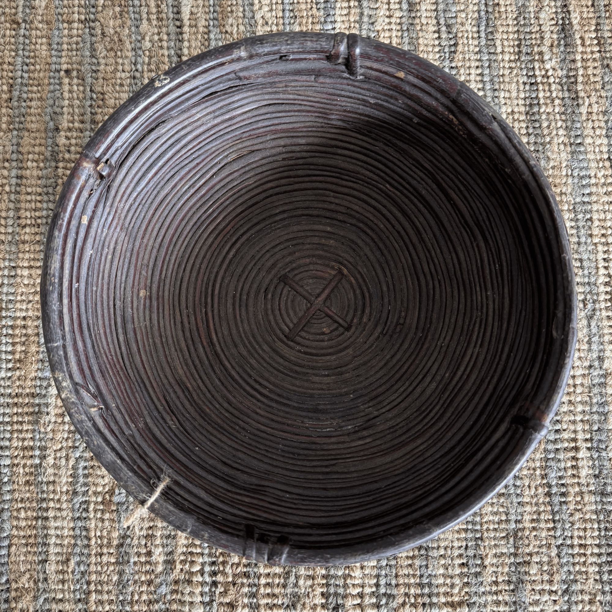 Indian Round Bamboo Bowl Homewares Beachwood Designs