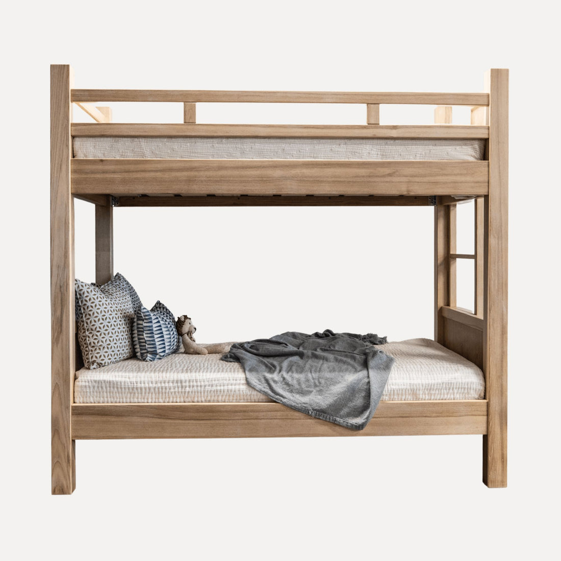 King Single Bunk Beds - Fixed Ladder Bedroom Furniture Beachwood Designs 