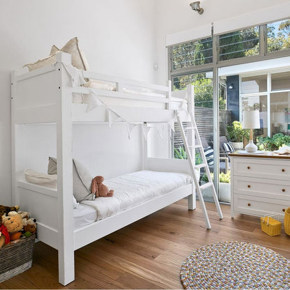 King Single Bunk Beds - Removable Ladder Bedroom Furniture Beachwood Designs 