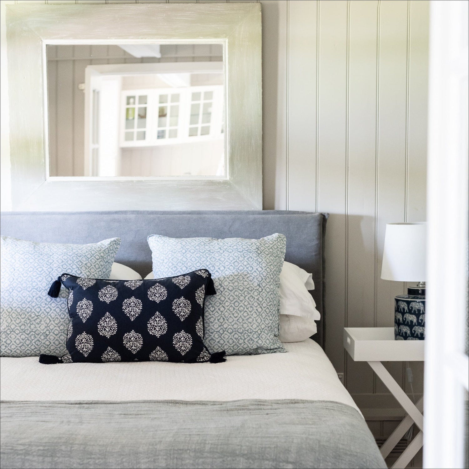 Laguna Linen Bedhead - King Bedroom Furniture Beachwood Designs 