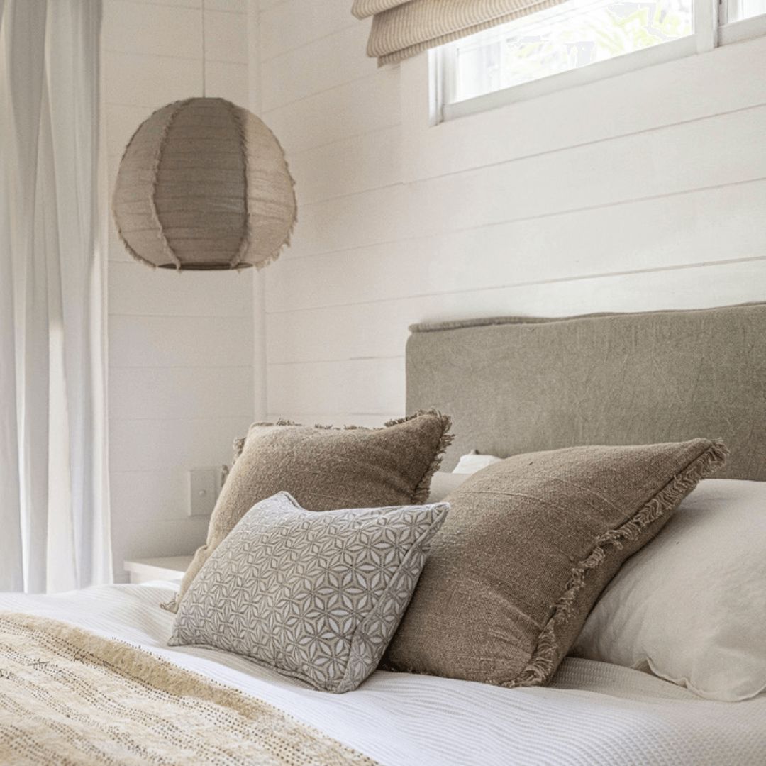 Laguna Linen Bedhead - Queen Bedroom Furniture Beachwood Designs 