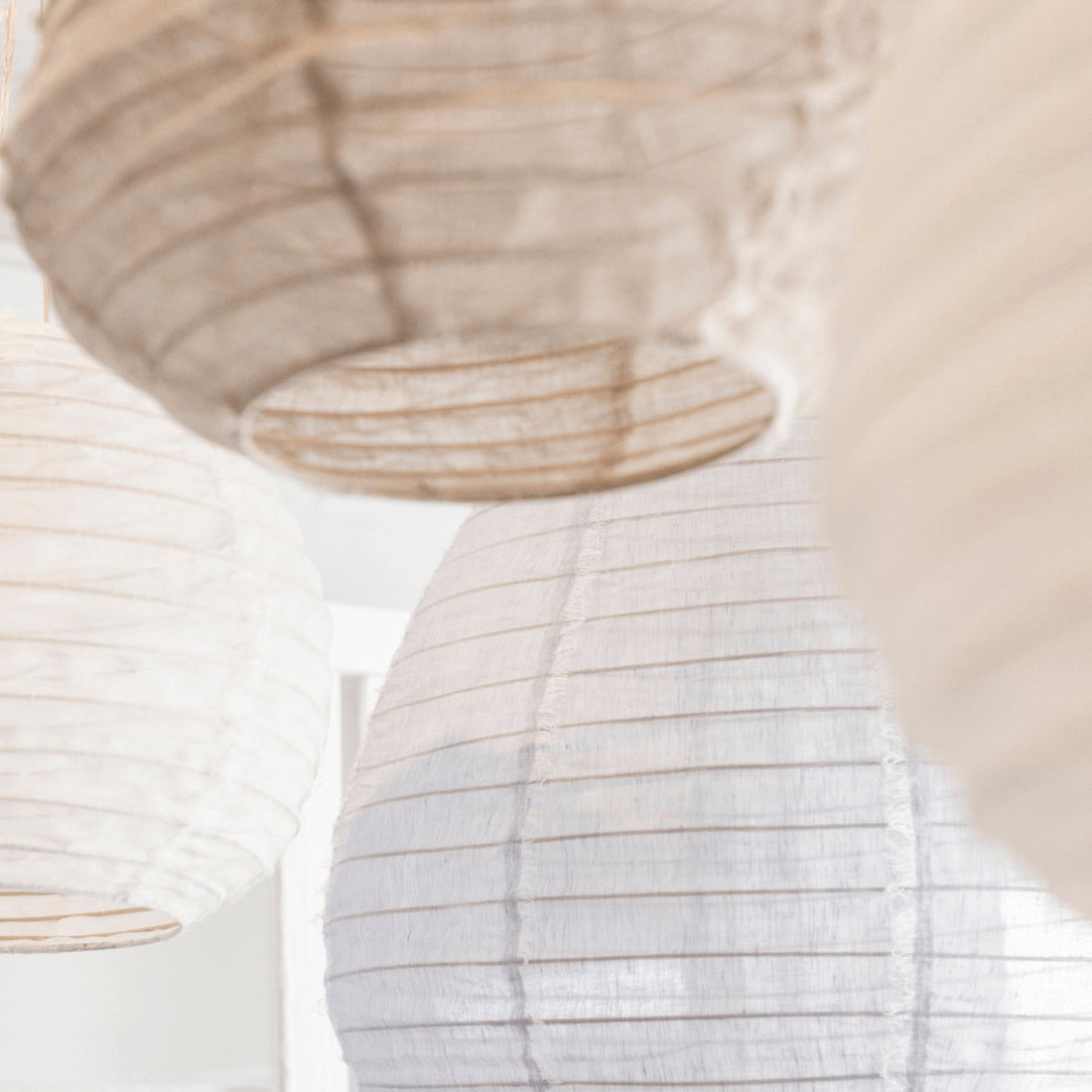 Linen Round Pendant Homewares Beachwood Designs 