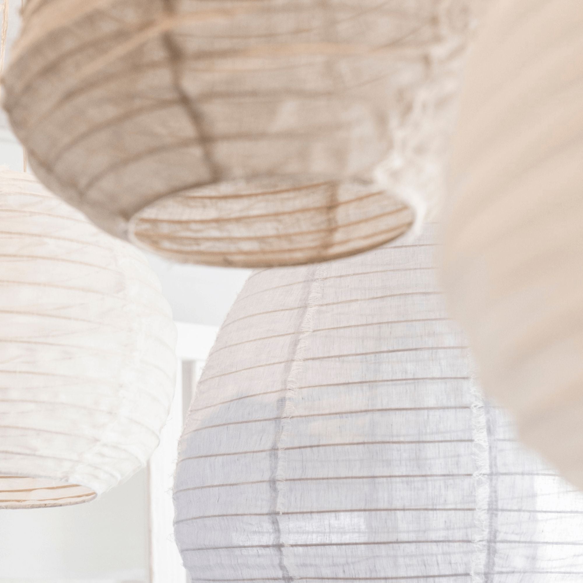 Linen Round Pendant Homewares Beachwood Designs 